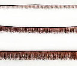 Вії, синтетика. Коричневі, 6 мм. Довжина стрічки 19 см. Ціна вказана за 1 стрічку., фото 1