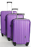 Чемодан дорожній WINGS 2011 модель DUBAI з пластику ABS Plus великий фіолетовий, фото 4