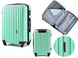 Чемодан дорожній WINGS 2011 модель DUBAI з пластику ABS Plus великий мятний, фото 5
