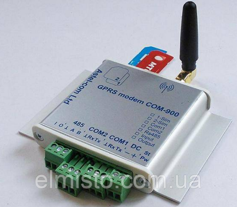 GSM/GPRS-модем СОМ-900-ITR (SIMCOM модуль, 1sim, RS232-порт, RS485-порт) для лічильників ITRON ACE6000, SL7000