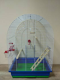 Клітка для папуг Люсі з дерев'яним комплектом