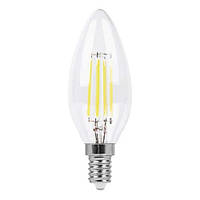 Лампа светодиодная 6W E14 2700K 600Lm LB-158 Feron С37 FILAMENT(прозрачная)