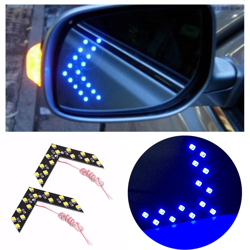 Автомобільна led-підсвітка на бічне дзеркало (Синя), фото 1