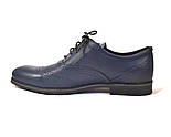 Туфлі шкіряні сині броги чоловіче взуття великих розмірів Rosso Avangard BS Felicete Uomo Blu демісезонні, фото 2