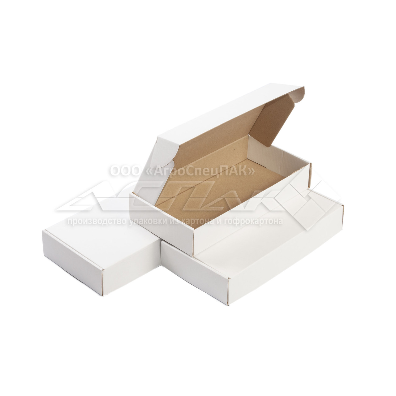 Картонні коробки самозбірні 303х153х53, білі