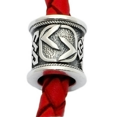 

Серебряная руна Йера бусина шарм из серебра 925 пробы