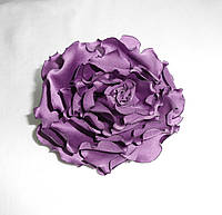 Брошь из ткани ручной работы "Фиолетовая гвоздика"