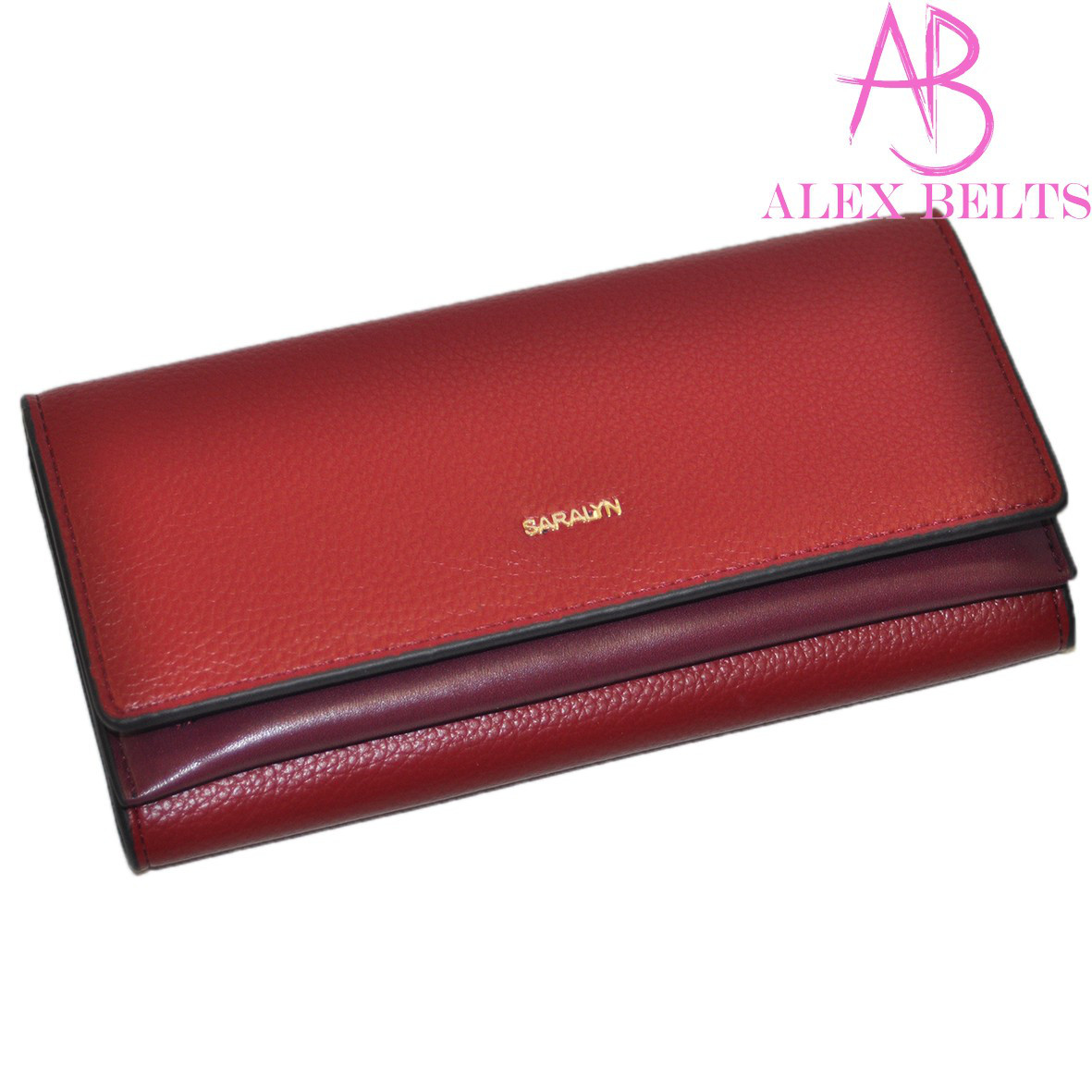 Гаманець жіночий на кнопці Saralyn (бордовий) замінник — купити гуртом в Одесі