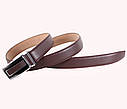 Чоловічий ремінь зі штучної шкіри під штани UK888-29 коричневий, фото 2