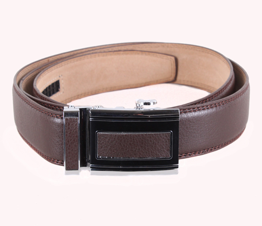 Чоловічий ремінь зі штучної шкіри під штани UK888-29 коричневий, фото 1