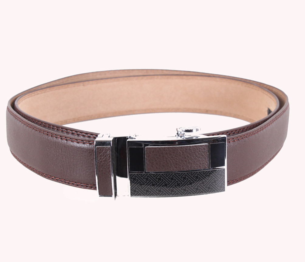 Чоловічий ремінь зі штучної шкіри під штани UK888-30 коричневий, фото 1