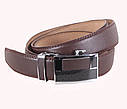 Чоловічий ремінь зі штучної шкіри під штани UK888-30 коричневий, фото 4