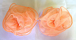 Банты ручной работы, персиковые, диаметр 9 см