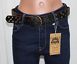 Джинси жіночі американка, з паском, темно-сині, Туреччина, фото 7