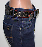 Джинси жіночі американка, з паском, темно-сині, Туреччина, фото 6
