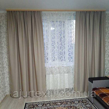 Тюль, органза деворе "Королівський завиток" біла, фото 2