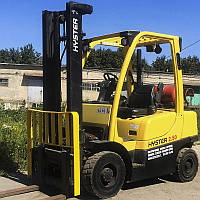 Вилочний навантажувач б/у HYSTER H2.5FT з вагами, 2010 року, Газ, 2.5 тонни, висота підйому 3,75 метрів