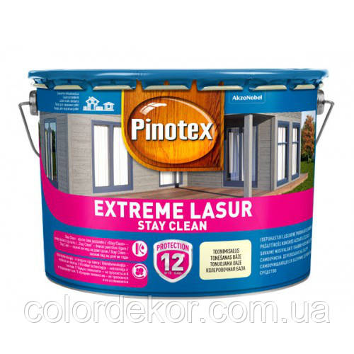 Самоочисний лазурний деревозахисний засіб Pinotex Extreme Lasur (Сніг) 10 л