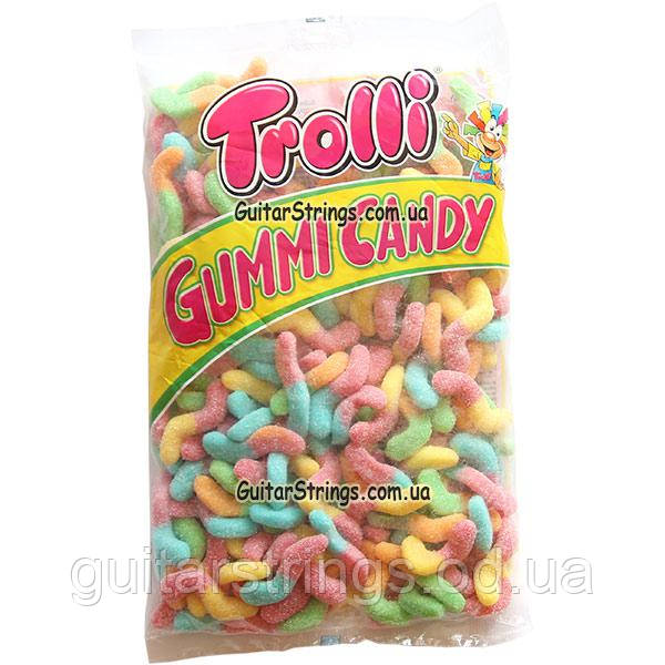 Жувальний мармелад Trolli Sour Glow Worms 1Kg черв'яки в цукрі