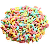 Жувальний мармелад Trolli Sour Glow Worms 1Kg черв'яки в цукрі, фото 3