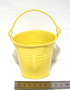 Відерце декоративне 10 х 10 см. ЖЕЛТОЕ