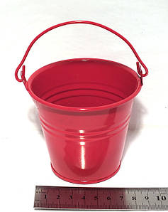 Відерце декоративне 10 х 10 см. КРАСНЕ