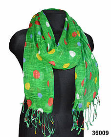 Зелений горохами лляної шарф