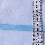 Репсова стрічка блакитна, ширина 1 см, фото 2
