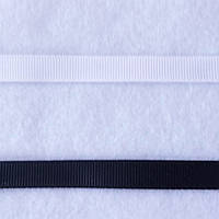 Репсова стрічка чорна, ширина 1 см