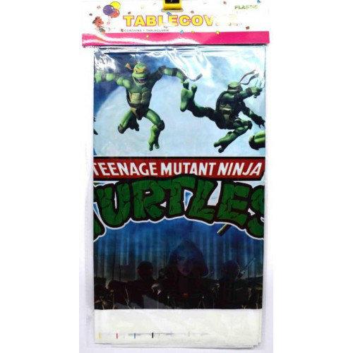 Скатертина дитяча одноразова з малюнками - Черепашки Ніндзя, Зелений