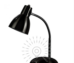 Настільна лампа E27 LMN098 чорна з вимикачем