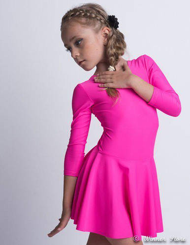 Купить Купальник с юбкой для хореографии для девочек трикотажный для ...