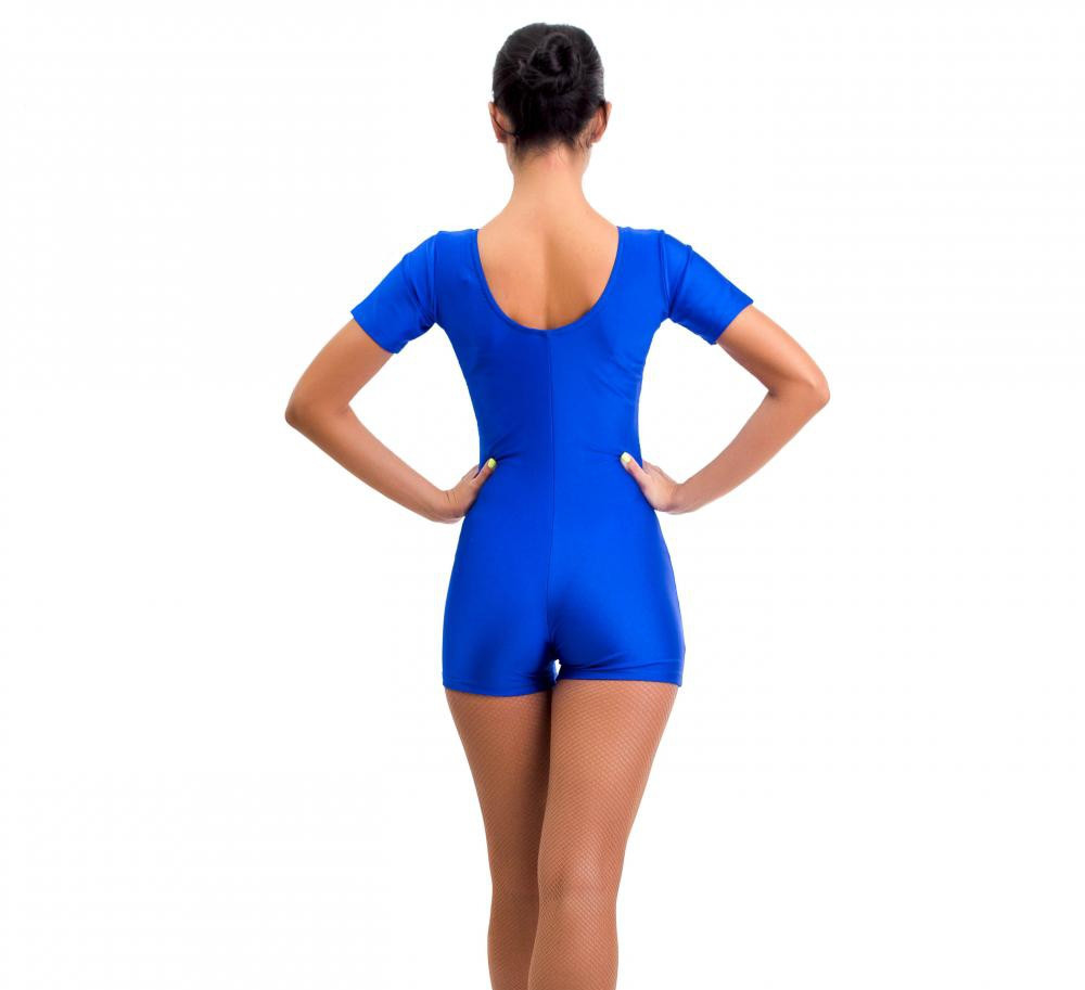 Купальник гімнастичний (трико) із шортами та коротким рукавом для танців., фото 1