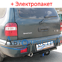 Фаркоп - Kia Sportage (NB-7) Кроссовер (1993-2006) maxi, съемный на 2 болтах