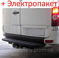 Фаркоп - Mercedes Sprinter Микроавтобус (2006--) L=3665/4350 с подножкой, съемный литой на пластине