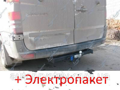 Фаркоп - Mercedes Sprinter Мікроавтобус / Бортовий (2006--) L=3665/4350 з підніжкою, з'ємний на пластині