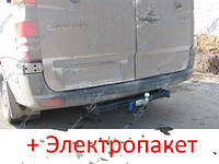 Фаркоп - Mercedes Sprinter Микроавтобус / Бортовой (2006--) L=3665/4350 с подножкой, съемный на пластине