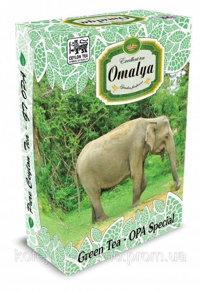 Зелений чай Omalya в картонній пачці - OPA 100 гр