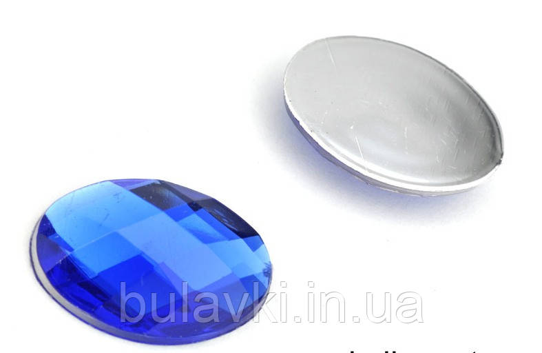 Камінь клейовий синій 13*18 овальний