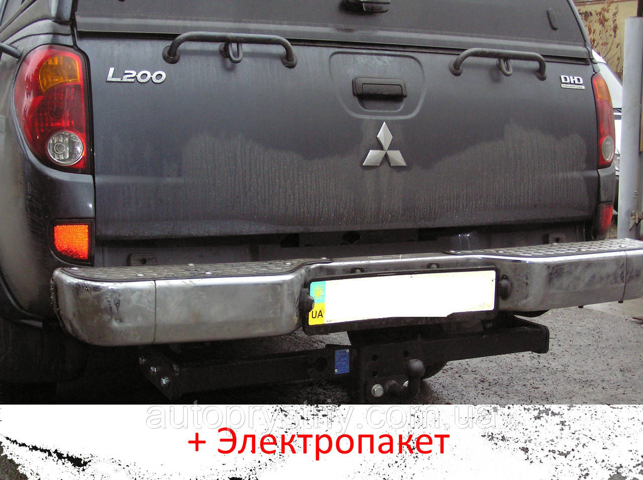 Фаркоп - Mitsubishi L-200 Пікап (2006-2016) європейська збірка, з'ємний на 2 болтах на пластині