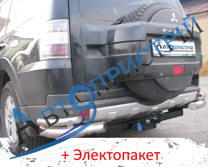 Фаркоп - Mitsubishi Pajero Wagon (LWD) Позашляховик (2007--) з'ємний на 2 болтах на пластині, фото 1