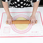 Армований силіконовий килимок для випічки, запікання, силіконовий килимок "Пекар" 40х60 см кондитерський, фото 8