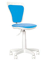 Детское компьютерное кресло с регулировкой высоты и яркими принтами из мультиков MINISTYLE GTS white ткань ткань AB
