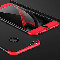 Чохол GKK 360 для Iphone 7 Plus / 8 Plus оригінальний Бампер з вирізом black+red