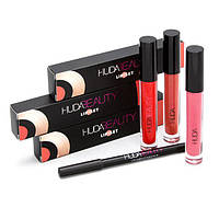 Набір для губ HUDA BEAUTY Lip Set 2 в 1: рідка помада + контурний олівець