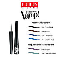 Pupa Vamp! Definition Liner Подводка для глаз с фетровым аппликатором Пупа номера 100 и500