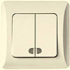 ВС10-2-1-ЛС Вимк. 2 к. з індикатором (складова кістка) серія "Ліра" (без рамки)