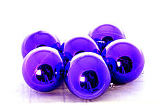 Набір фіолетових глянцевих кульок 6 шт, Діаметр 5 див., фото 3