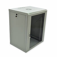 Шафа 15U, 600х500х773 мм (Ш*Г*В), економ, акрилове скло, сірий.