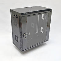 Шафа 12U, 600х350х640 мм (Ш*Г*В), акрилове скло, чорний